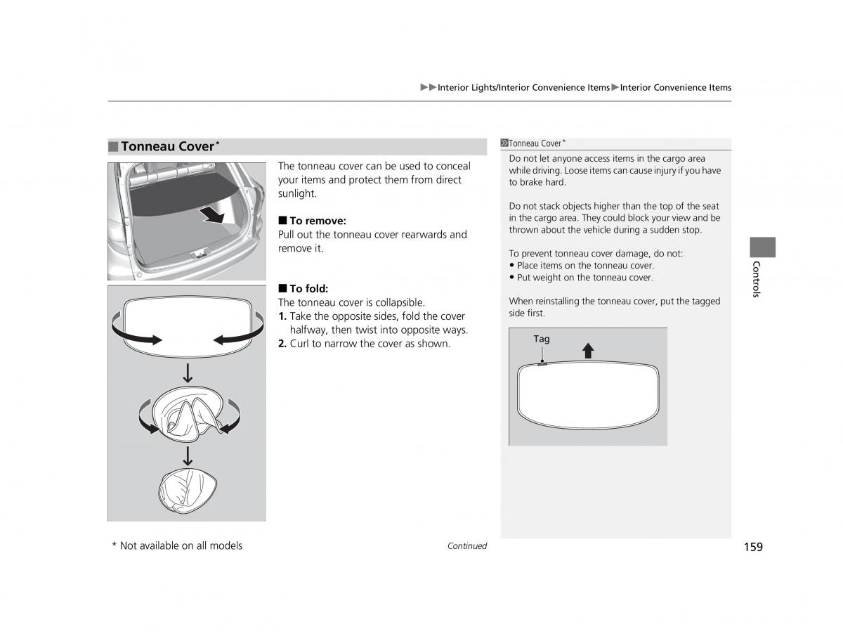 Honda HR V II 2 owners manual / page 160