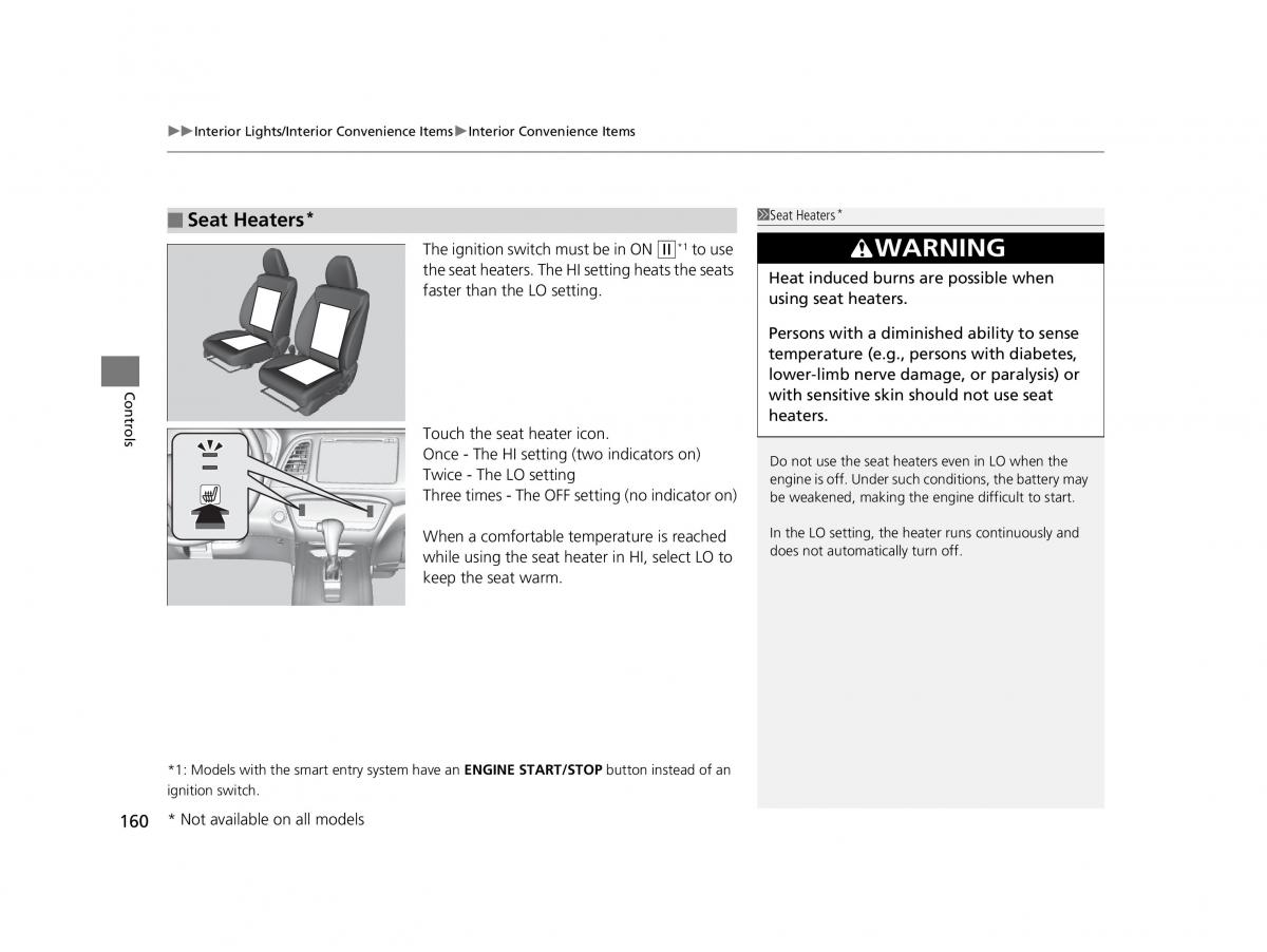 Honda HR V II 2 owners manual / page 161