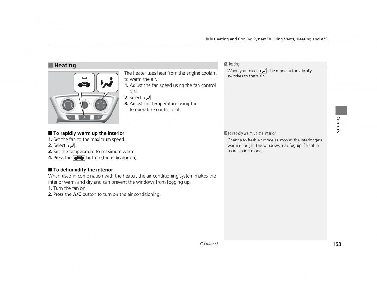 Honda HR V II 2 owners manual / page 164