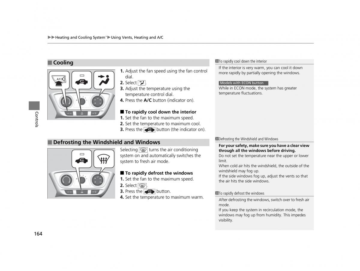 Honda HR V II 2 owners manual / page 165