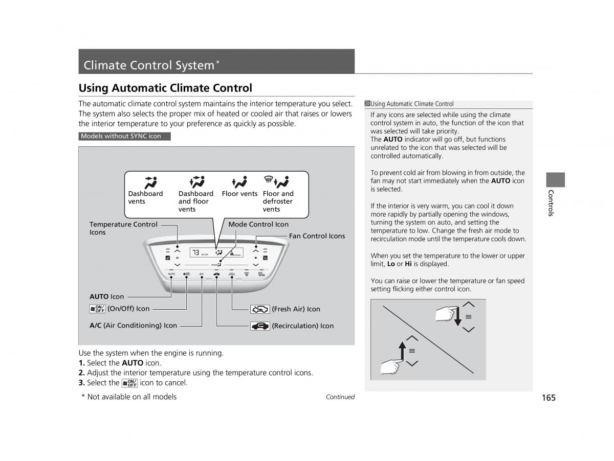 Honda HR V II 2 owners manual / page 166