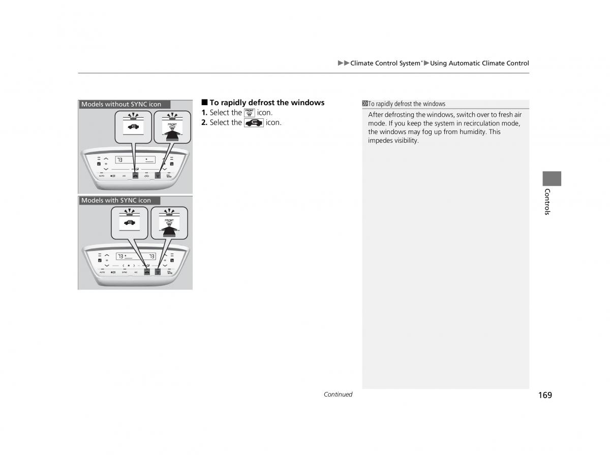 Honda HR V II 2 owners manual / page 170