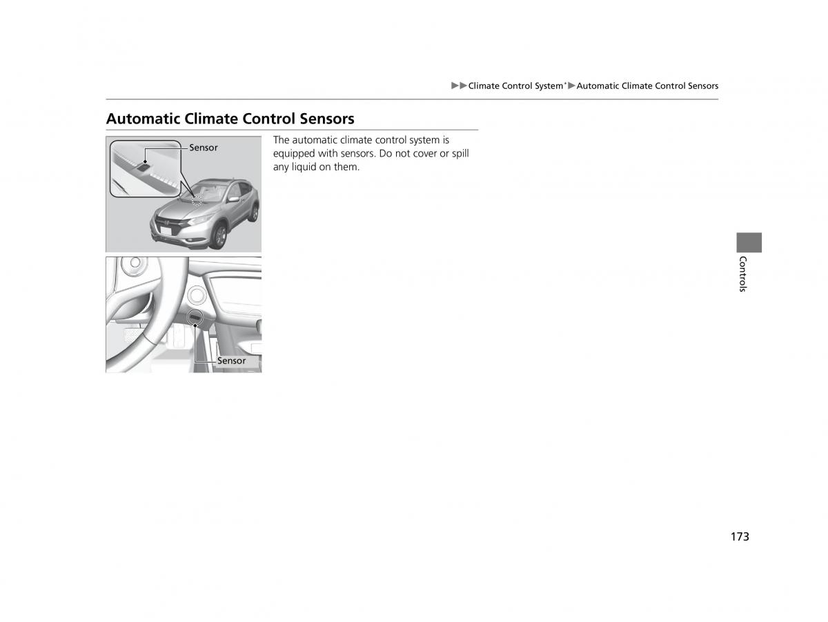 Honda HR V II 2 owners manual / page 174