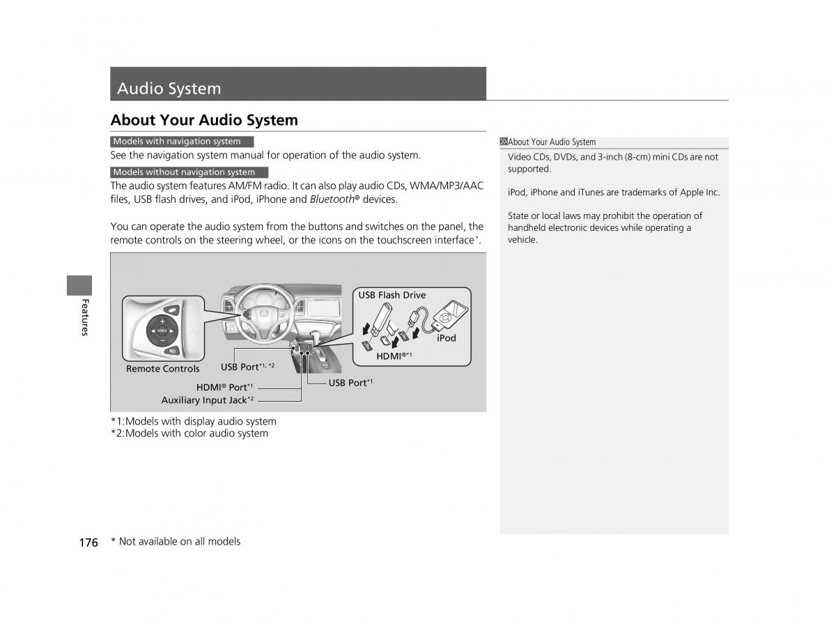 Honda HR V II 2 owners manual / page 177