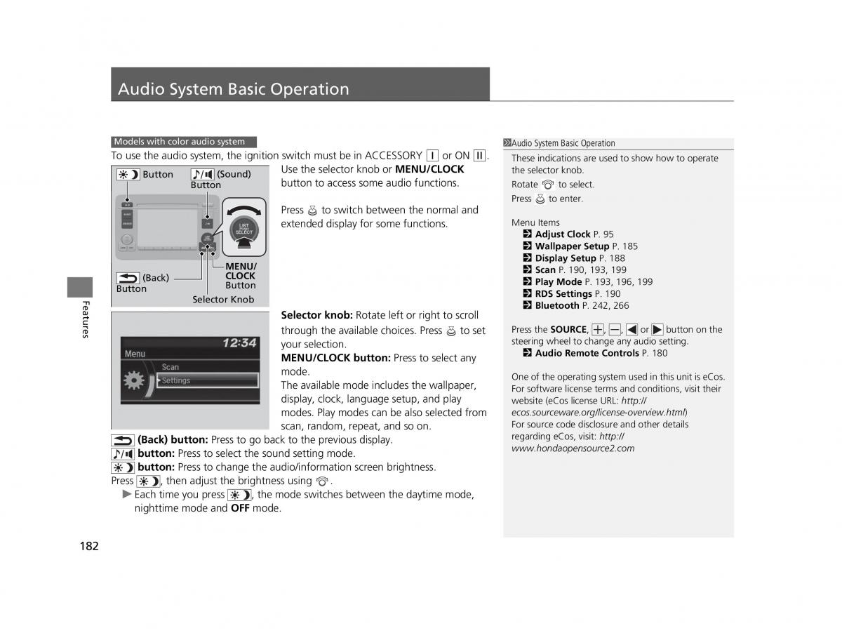 Honda HR V II 2 owners manual / page 183