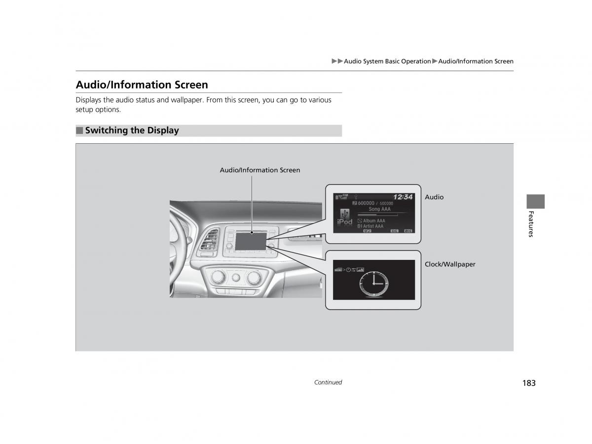 Honda HR V II 2 owners manual / page 184