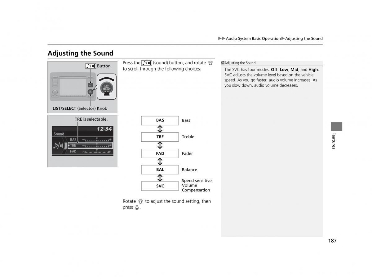 Honda HR V II 2 owners manual / page 188