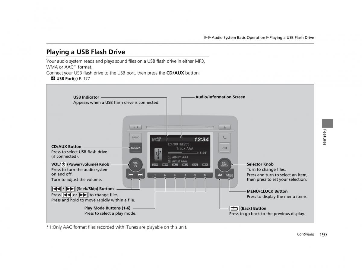 Honda HR V II 2 owners manual / page 198