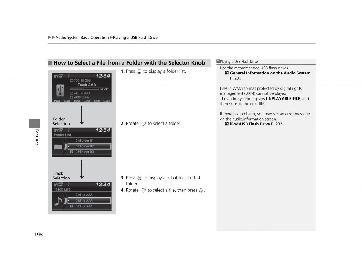 Honda HR V II 2 owners manual / page 199