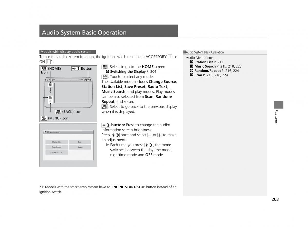 Honda HR V II 2 owners manual / page 204