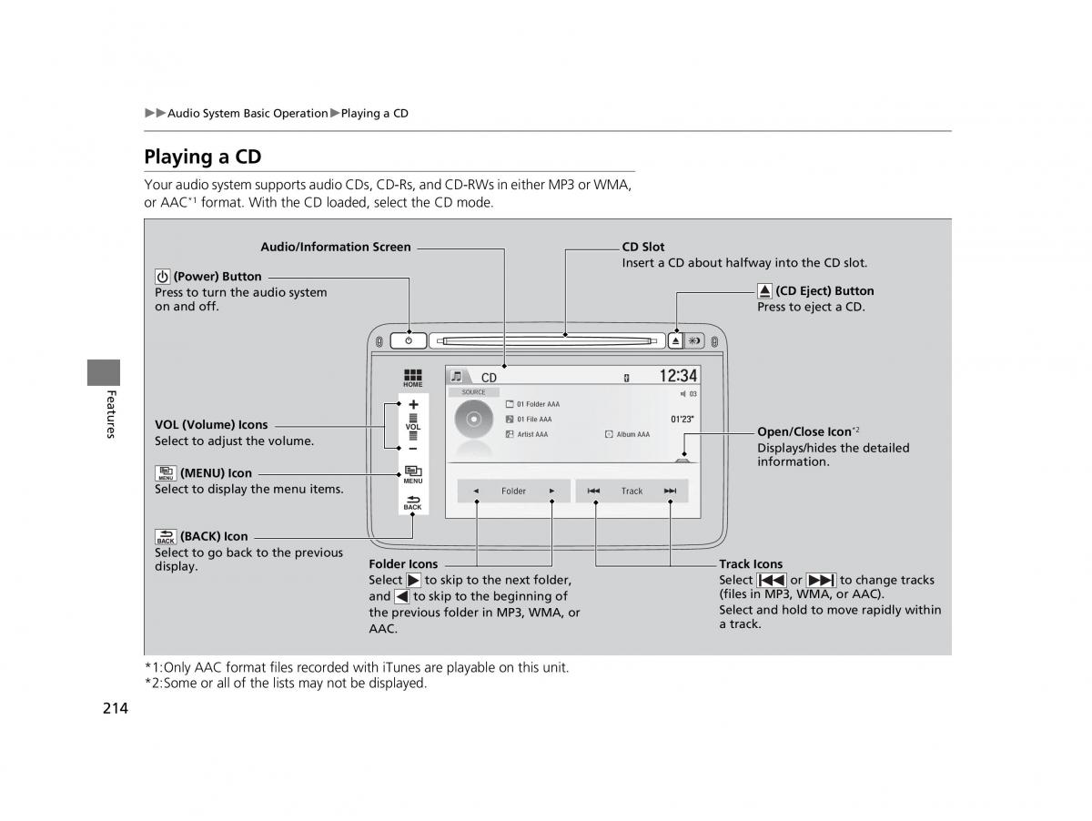 Honda HR V II 2 owners manual / page 215