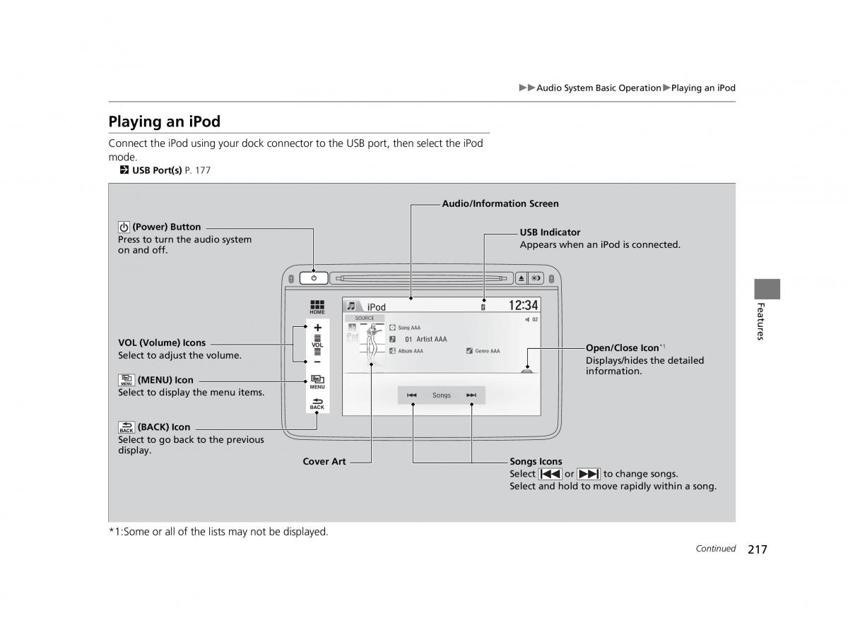 Honda HR V II 2 owners manual / page 218