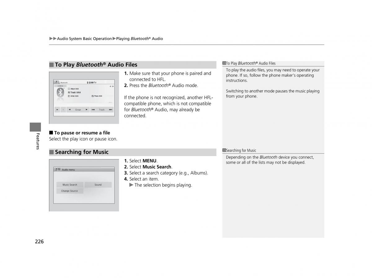 Honda HR V II 2 owners manual / page 227