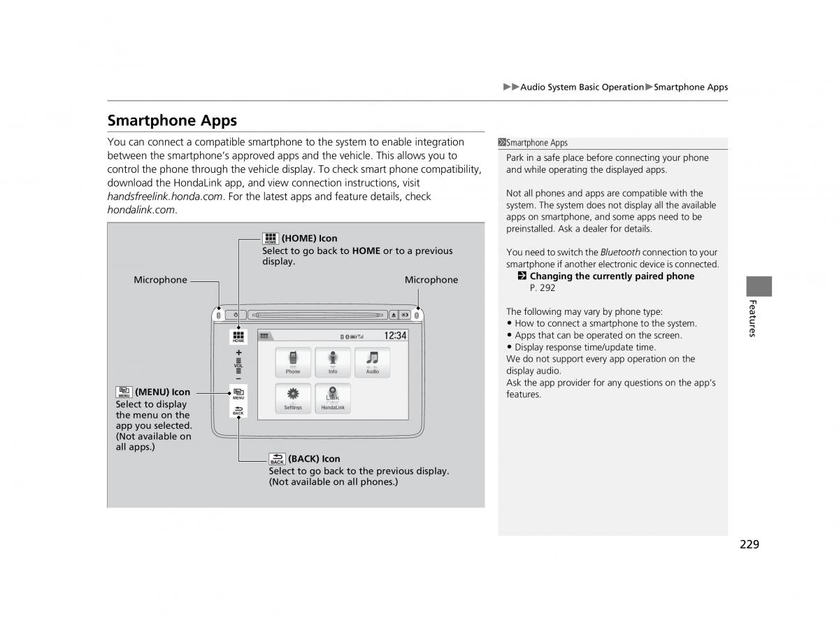 Honda HR V II 2 owners manual / page 230