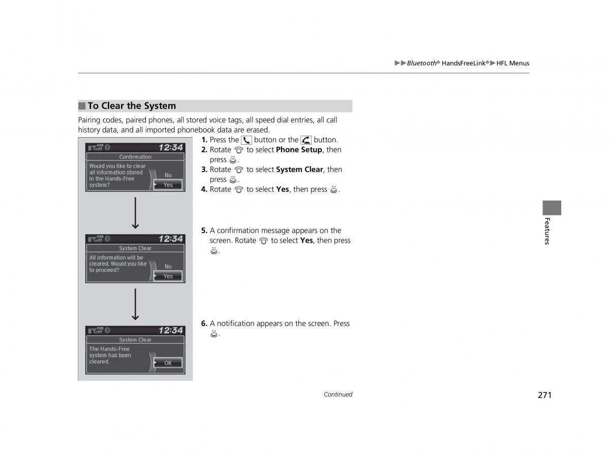 Honda HR V II 2 owners manual / page 272