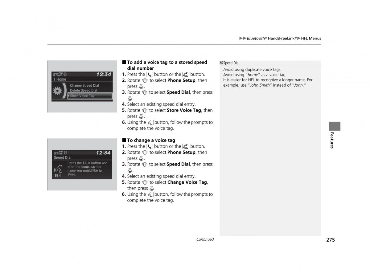 Honda HR V II 2 owners manual / page 276