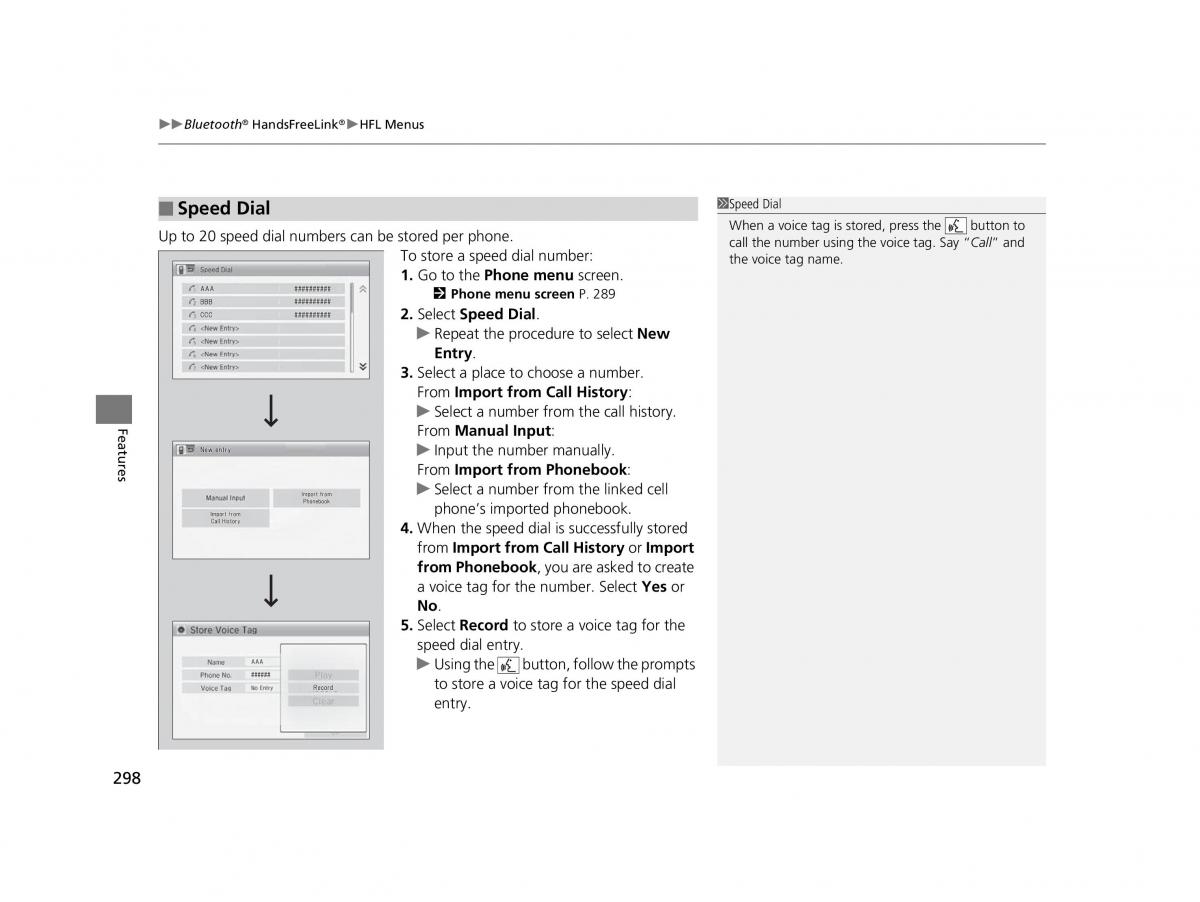 Honda HR V II 2 owners manual / page 299