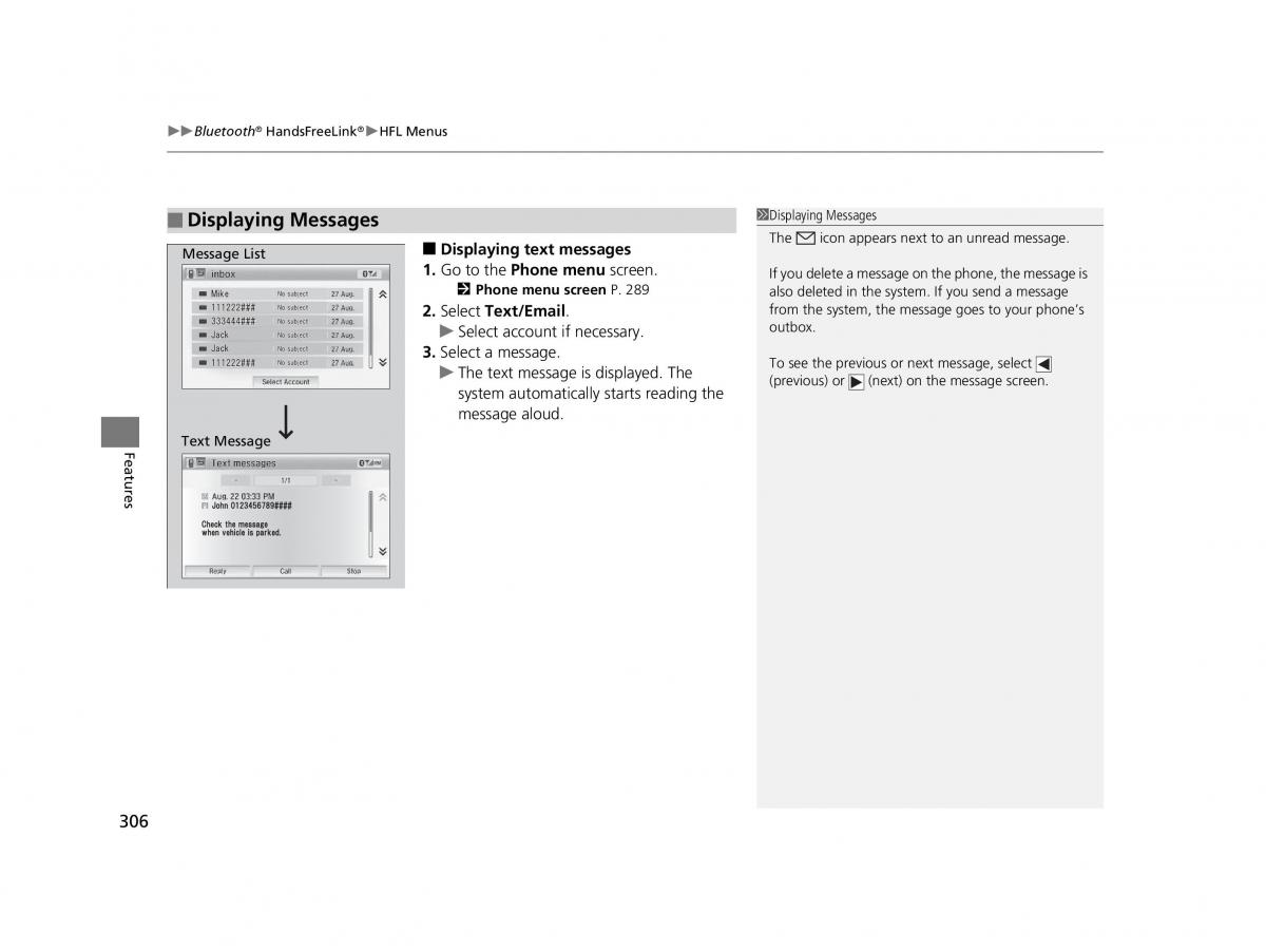 Honda HR V II 2 owners manual / page 307