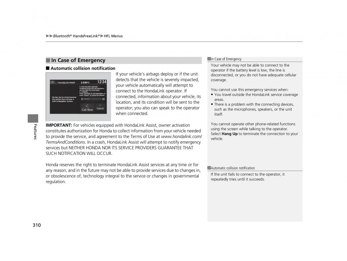 Honda HR V II 2 owners manual / page 311