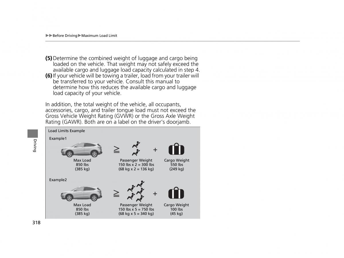 Honda HR V II 2 owners manual / page 319