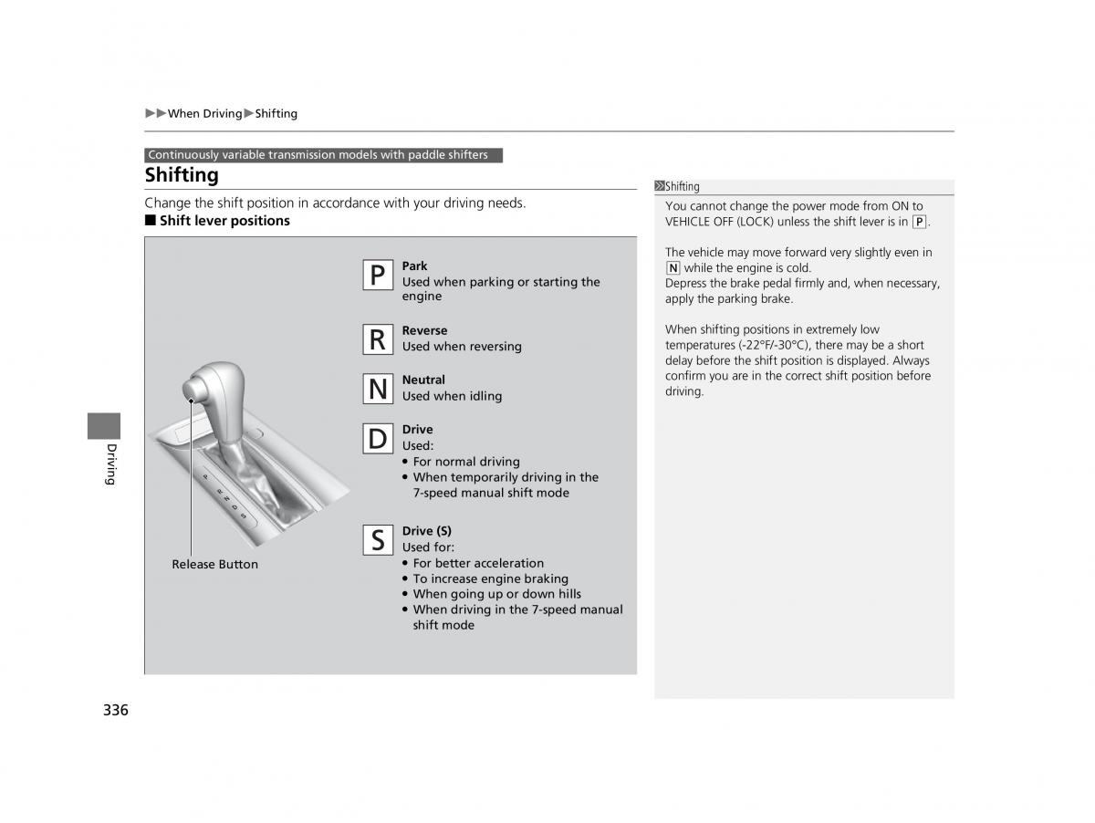 Honda HR V II 2 owners manual / page 337