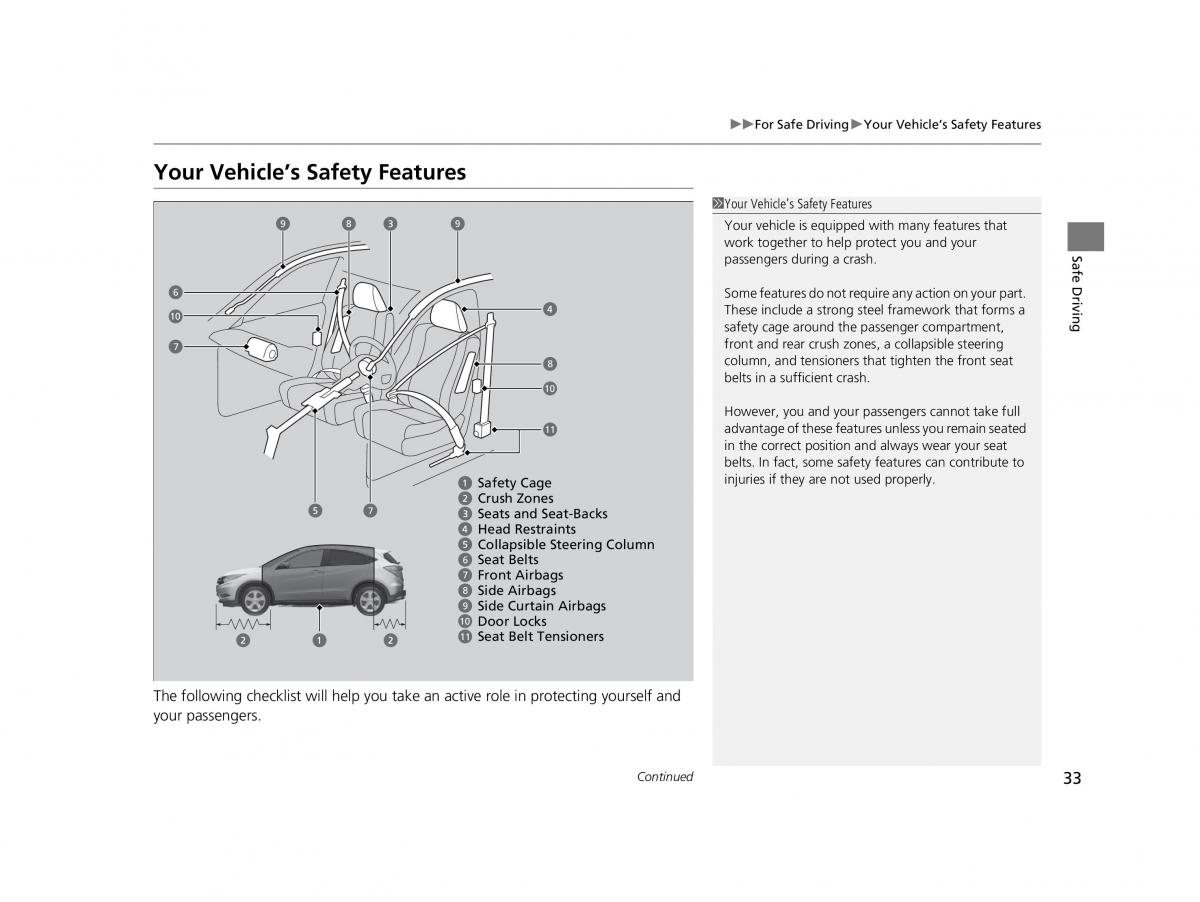 Honda HR V II 2 owners manual / page 34