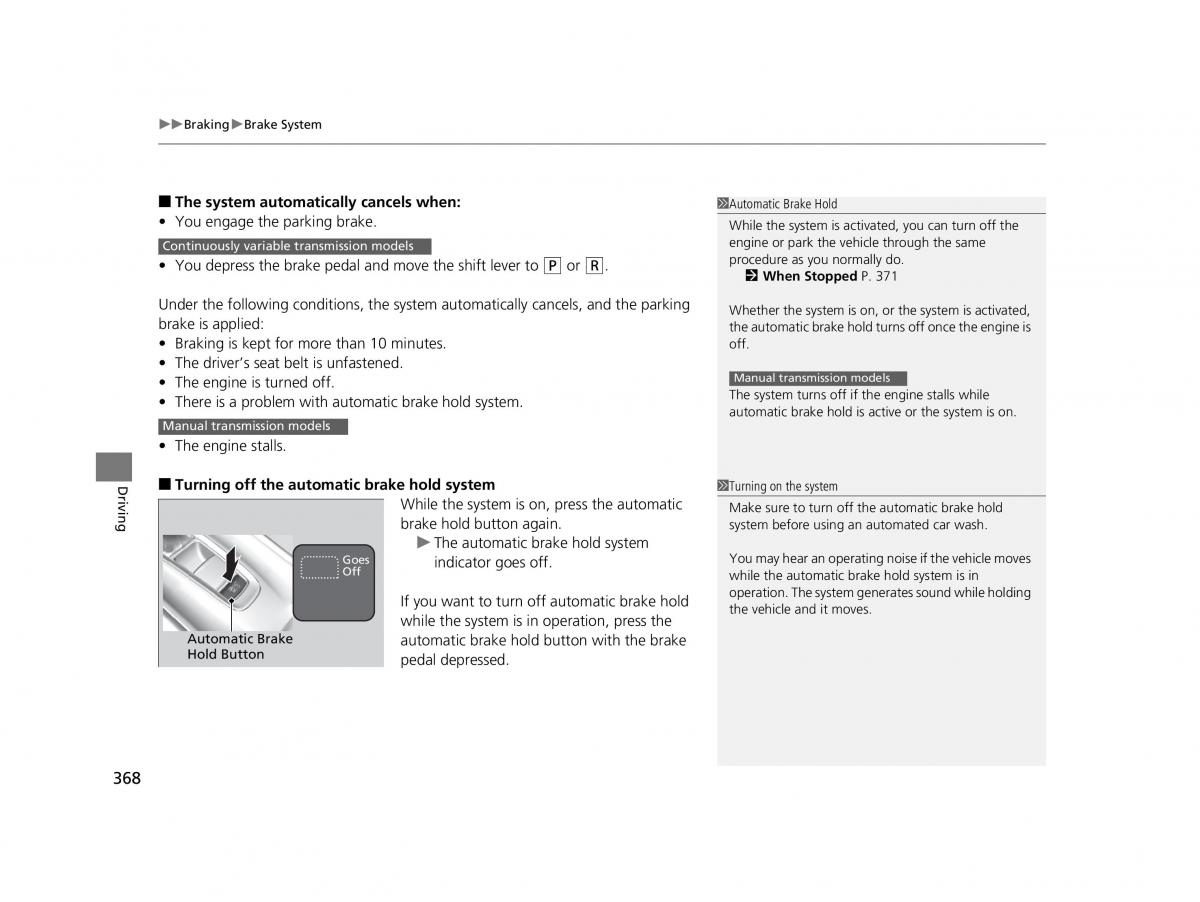 Honda HR V II 2 owners manual / page 369