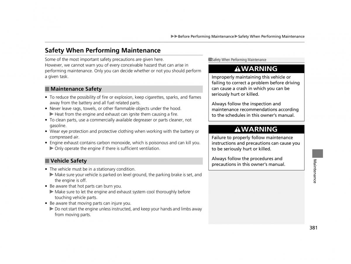 Honda HR V II 2 owners manual / page 382