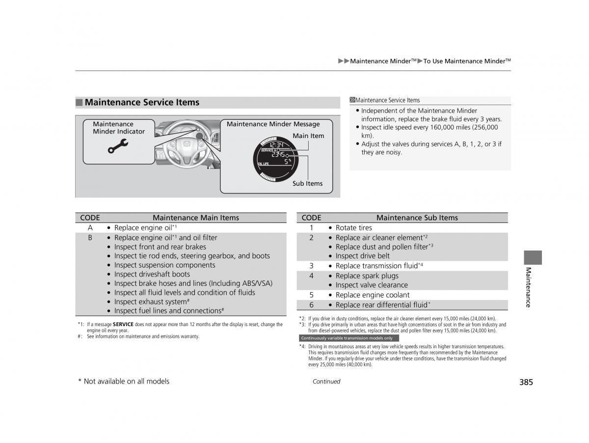 Honda HR V II 2 owners manual / page 386