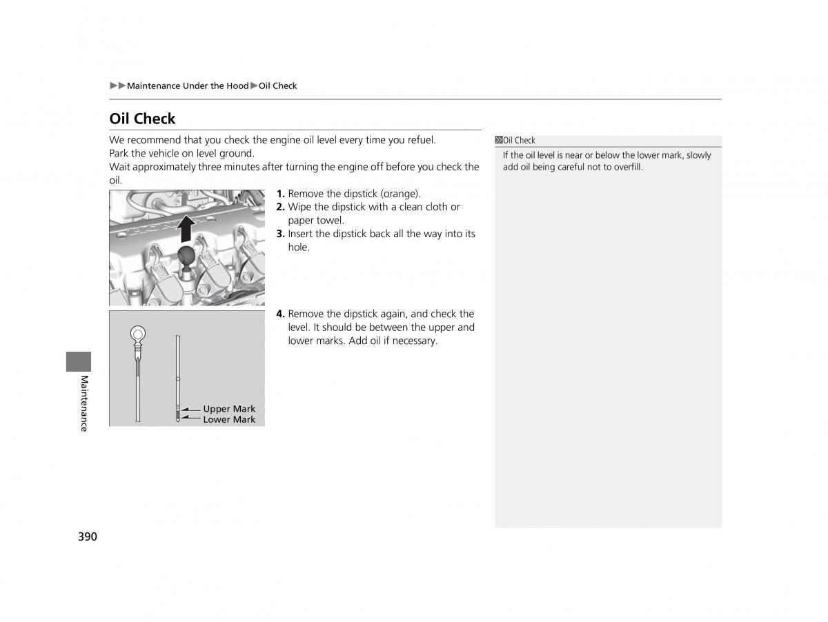 Honda HR V II 2 owners manual / page 391