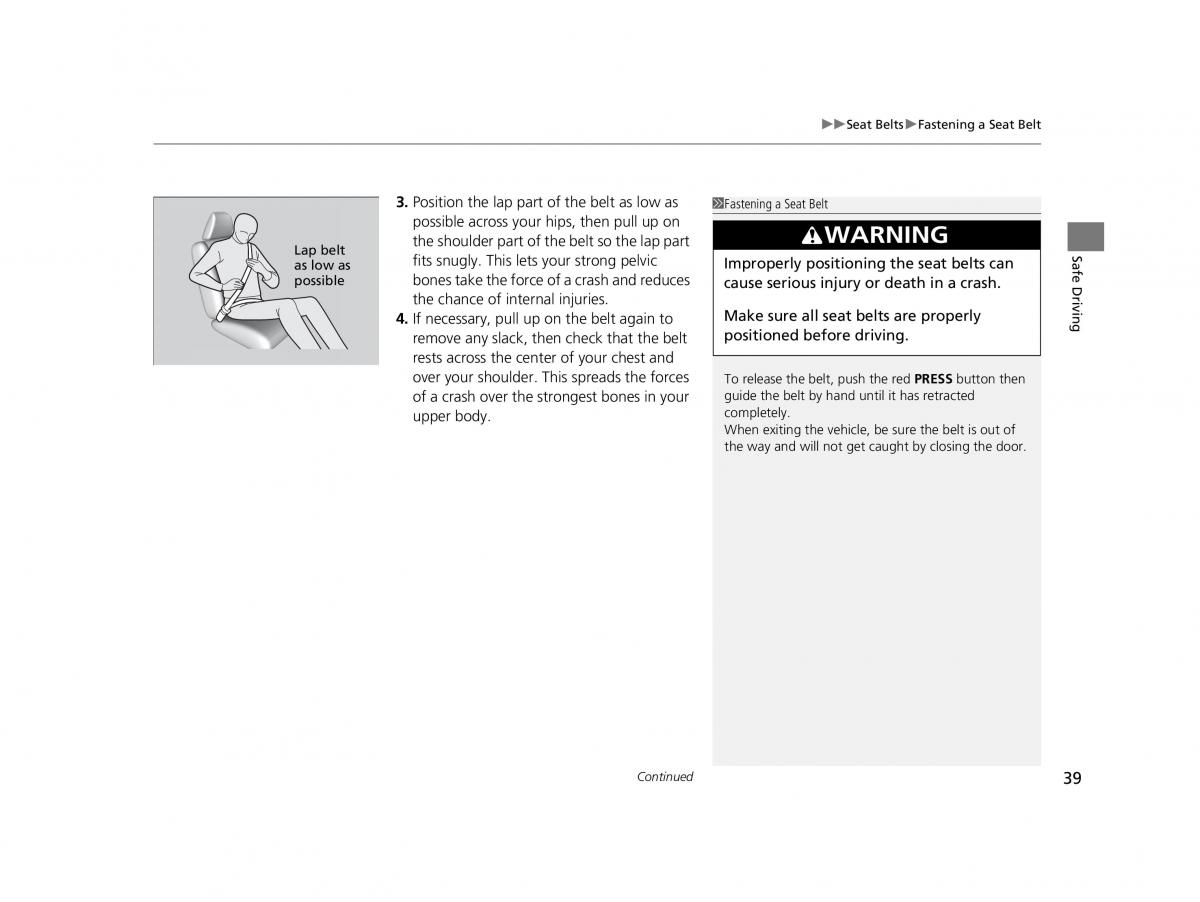 Honda HR V II 2 owners manual / page 40