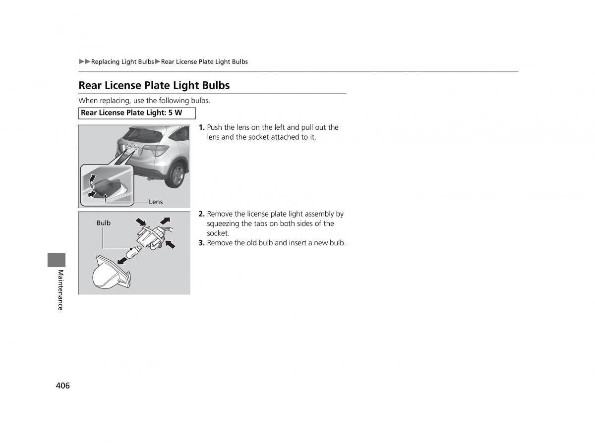 Honda HR V II 2 owners manual / page 407