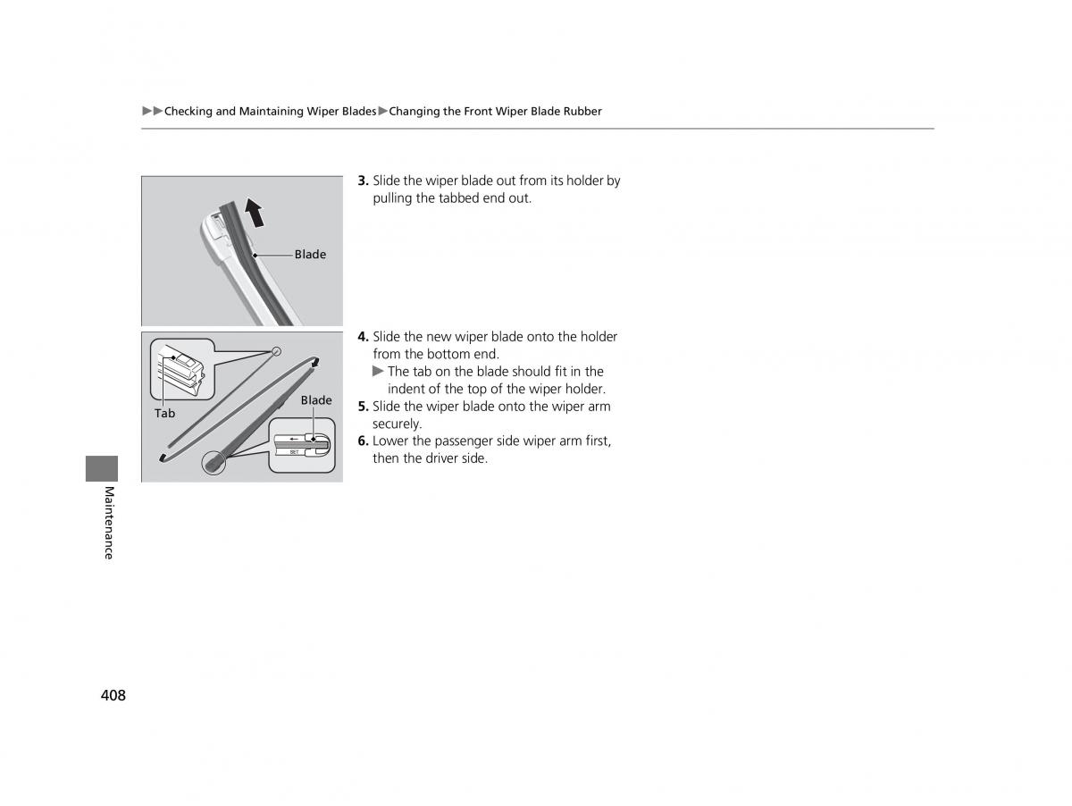 Honda HR V II 2 owners manual / page 409