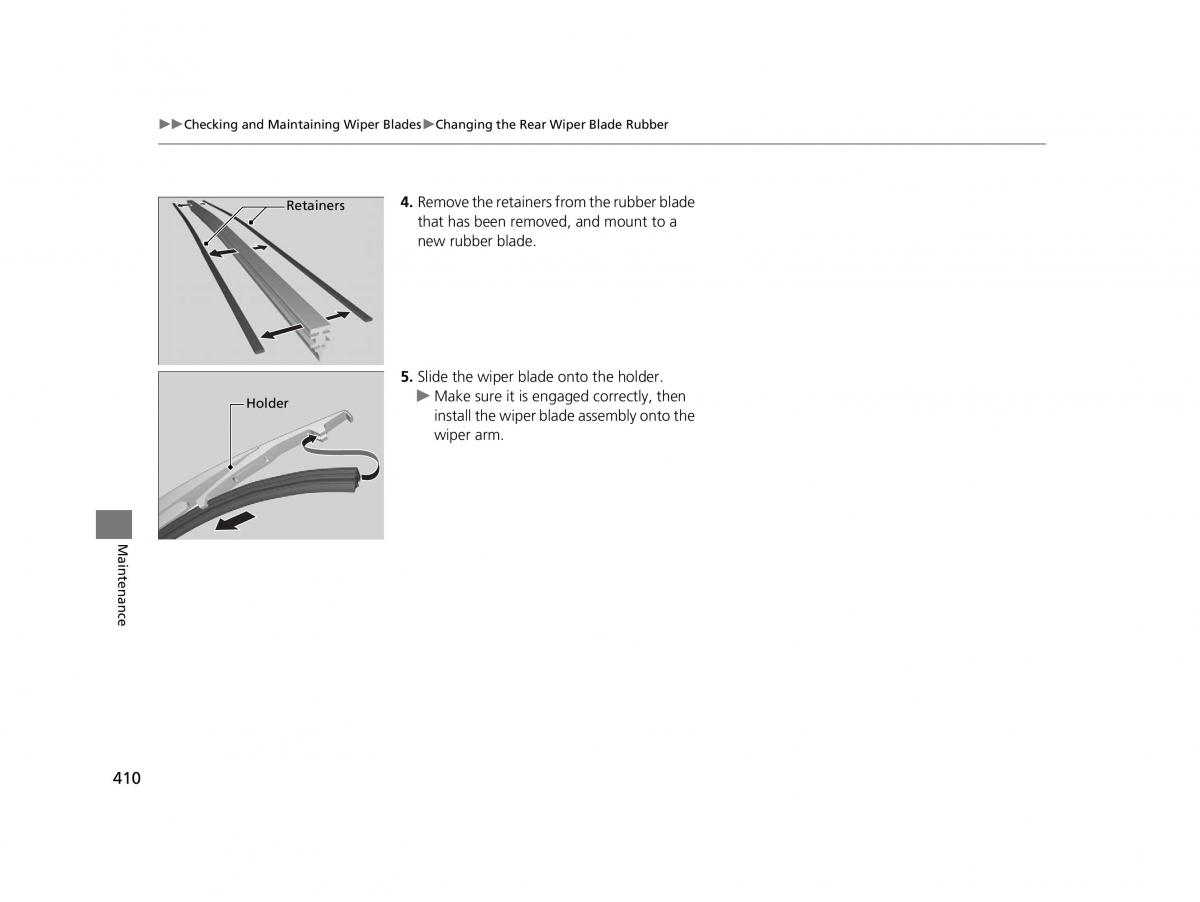 Honda HR V II 2 owners manual / page 411