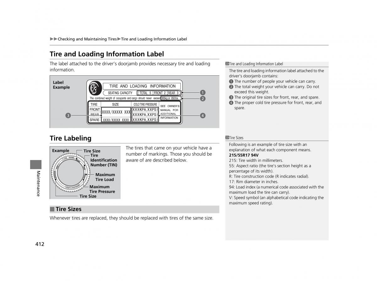 Honda HR V II 2 owners manual / page 413