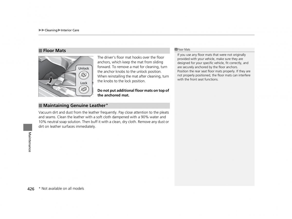 Honda HR V II 2 owners manual / page 427