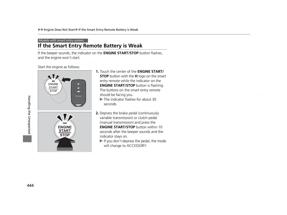 Honda HR V II 2 owners manual / page 445