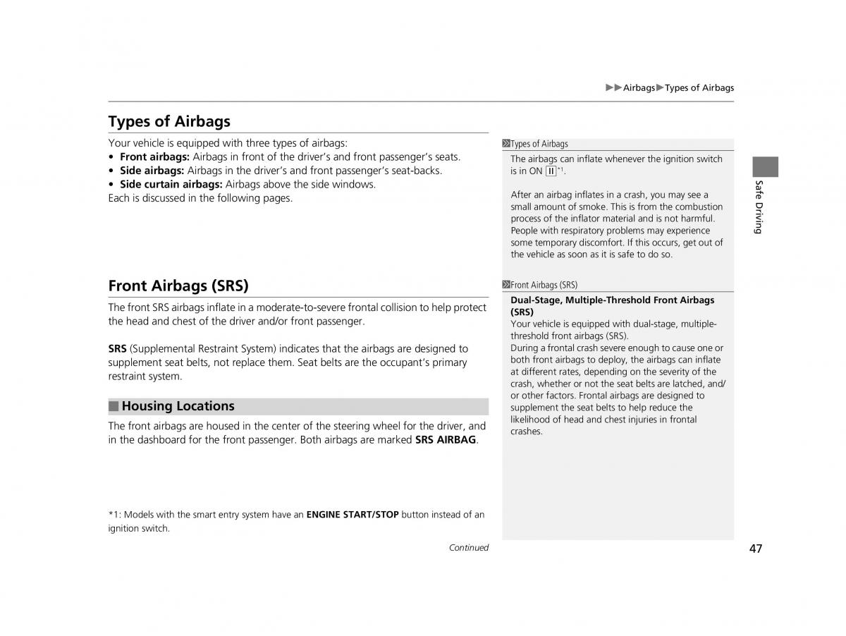 Honda HR V II 2 owners manual / page 48