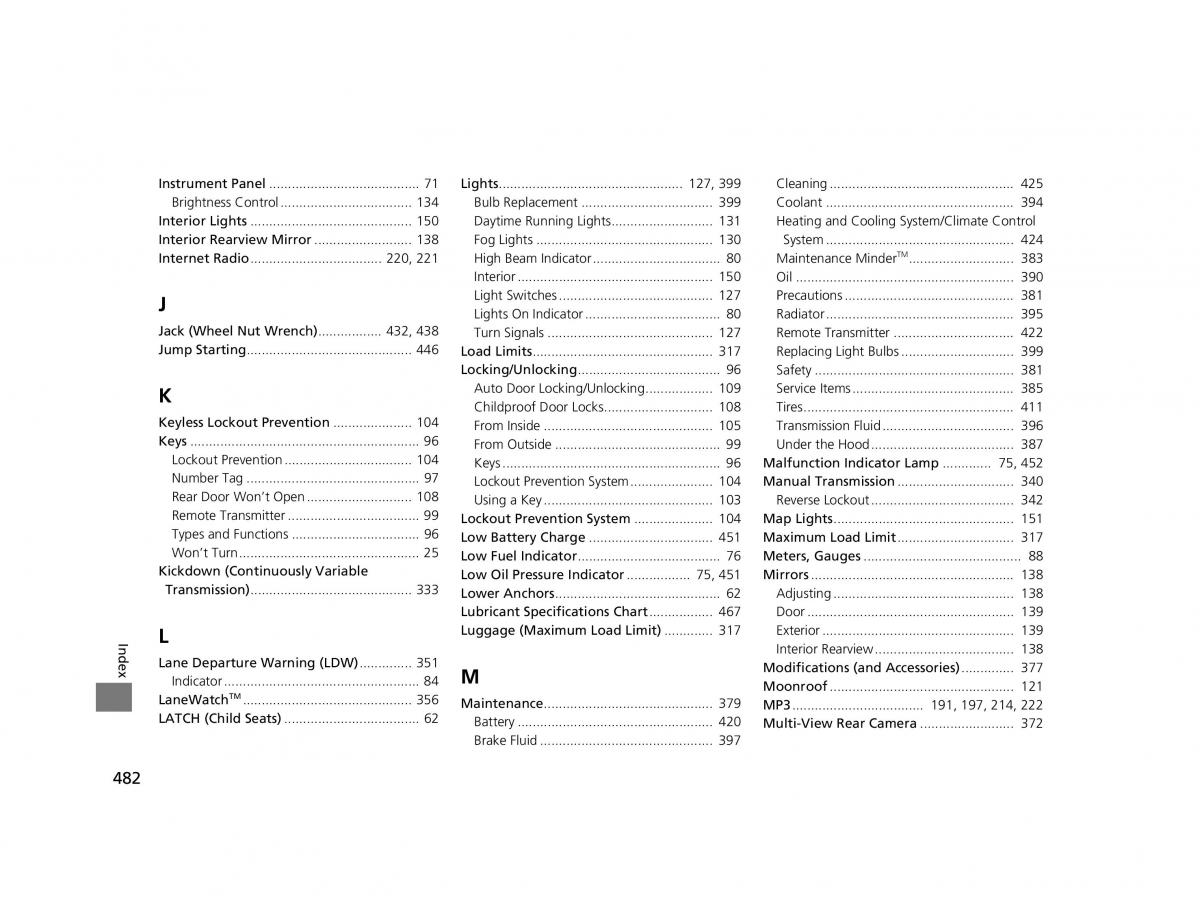 Honda HR V II 2 owners manual / page 483