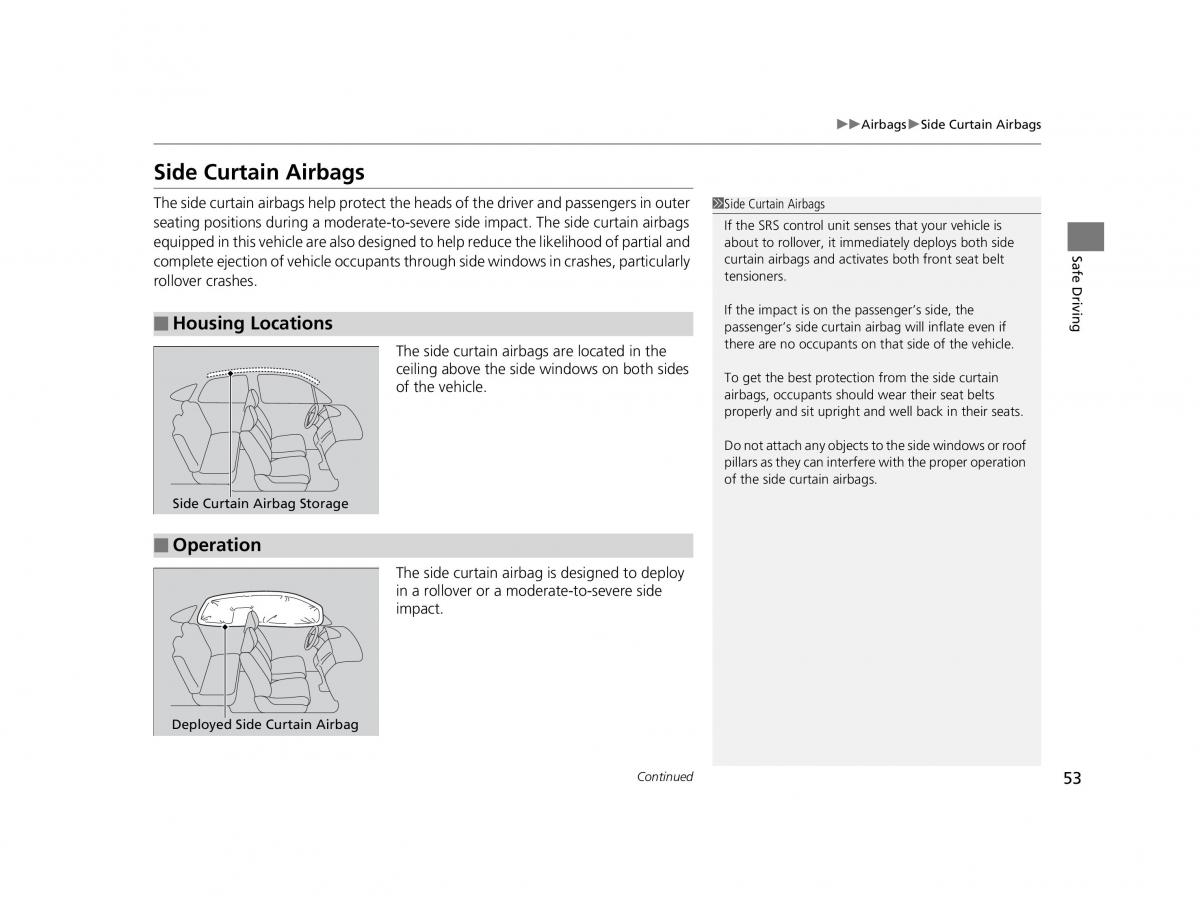 Honda HR V II 2 owners manual / page 54