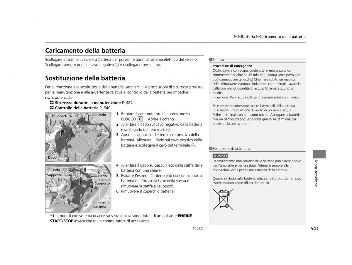 Honda HR V II 2 manuale del proprietario / page 542