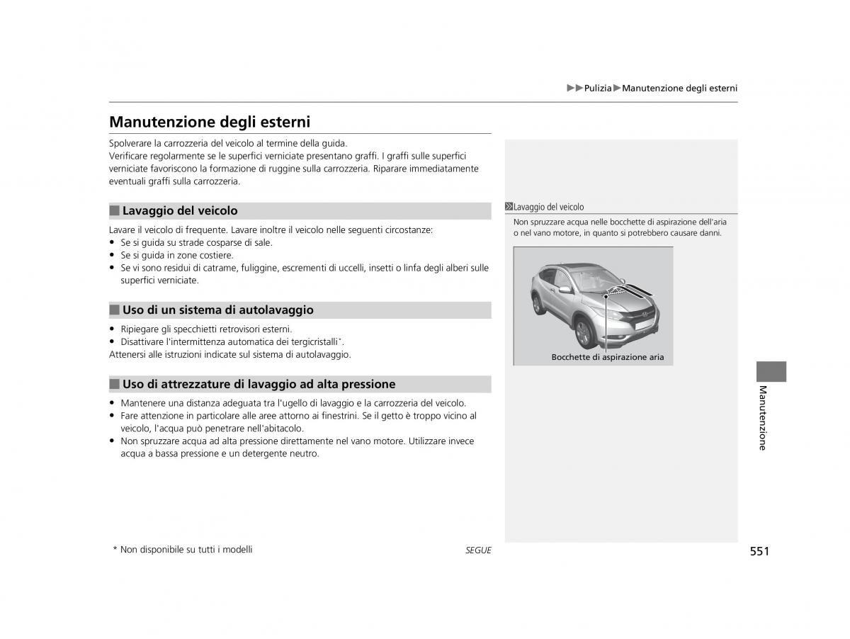 Honda HR V II 2 manuale del proprietario / page 552