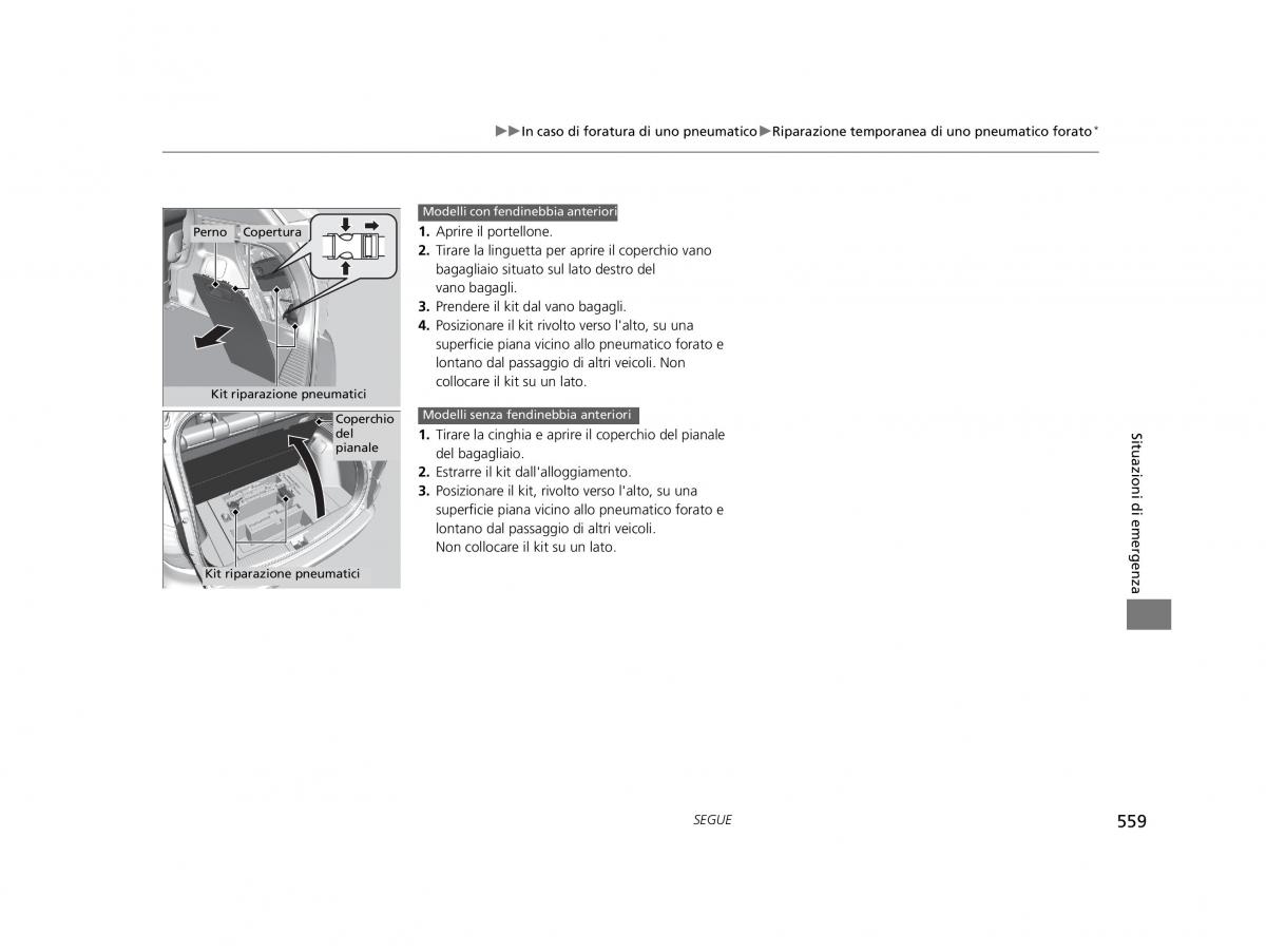 Honda HR V II 2 manuale del proprietario / page 560