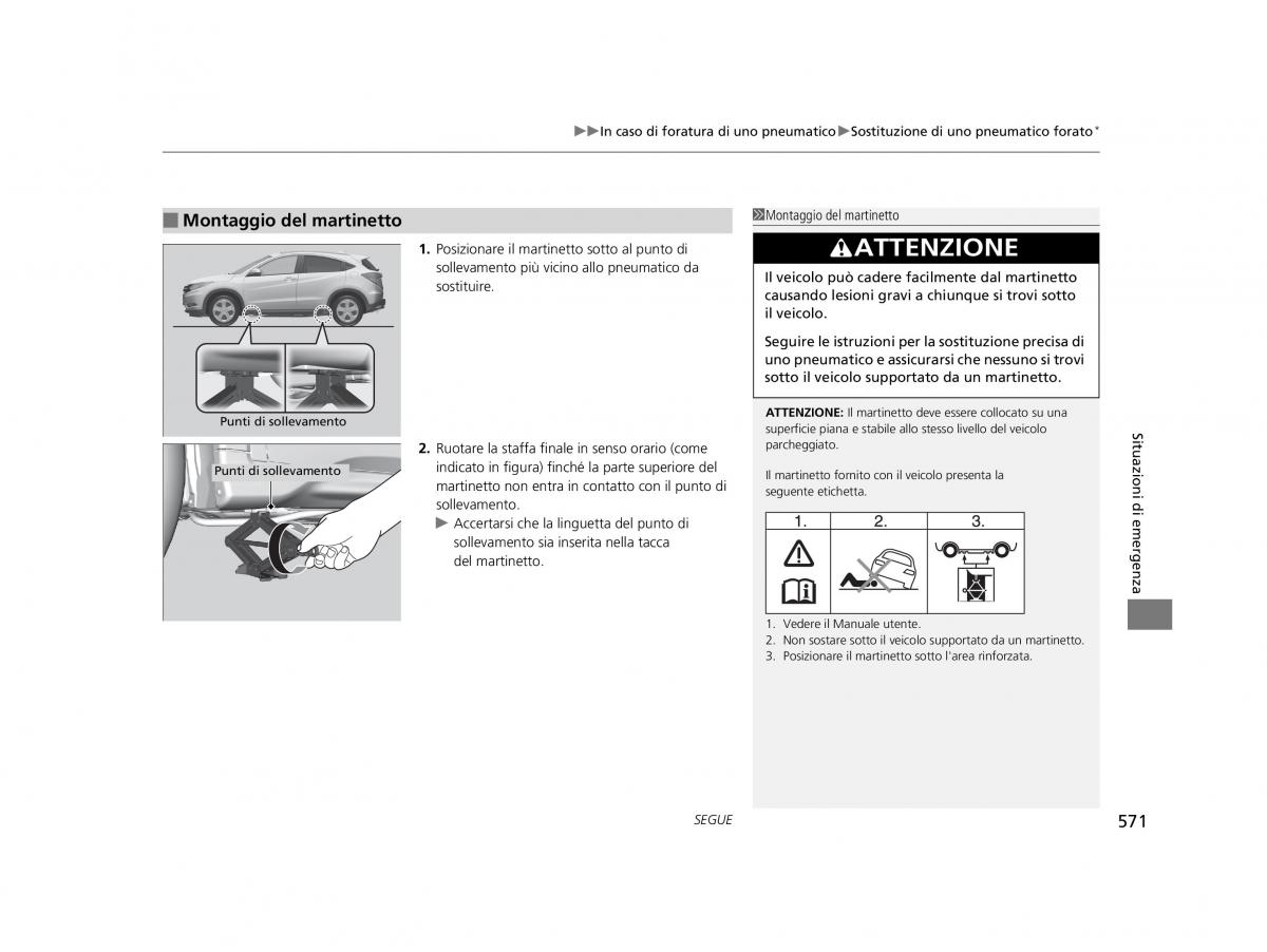 Honda HR V II 2 manuale del proprietario / page 572