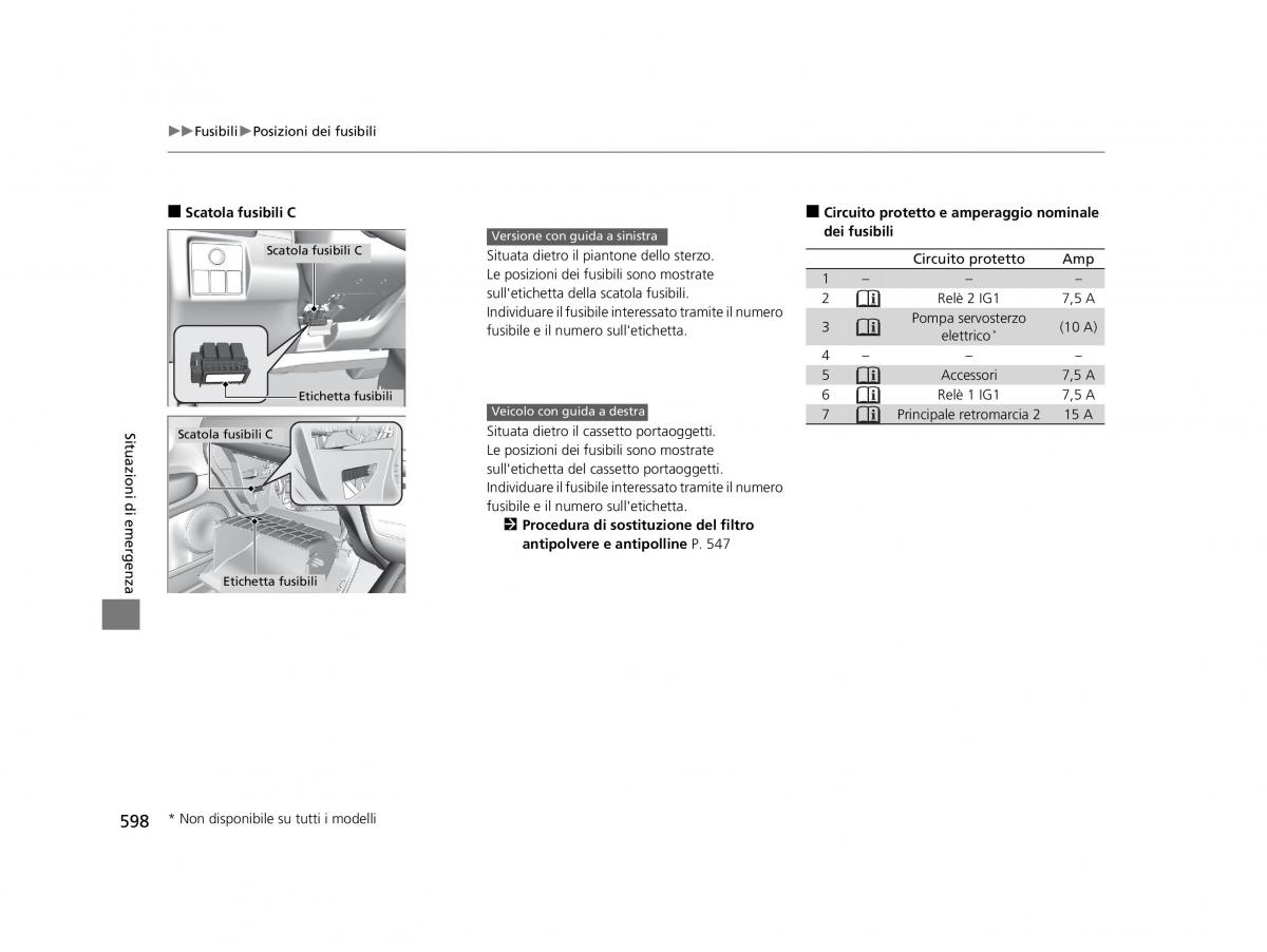 Honda HR V II 2 manuale del proprietario / page 599