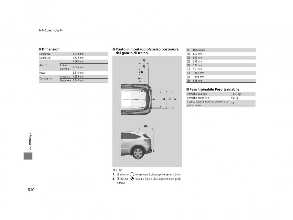 Honda HR V II 2 manuale del proprietario / page 611