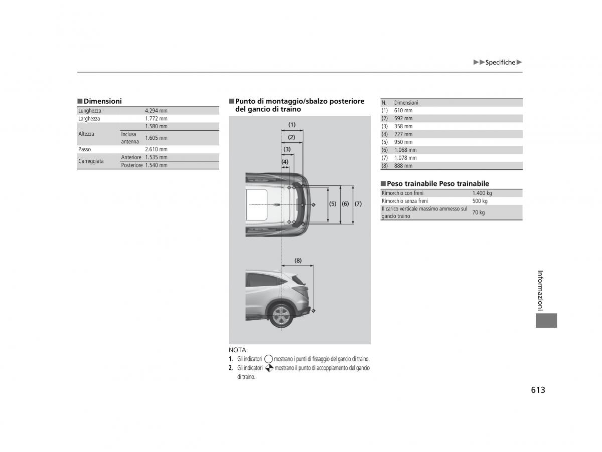 Honda HR V II 2 manuale del proprietario / page 614