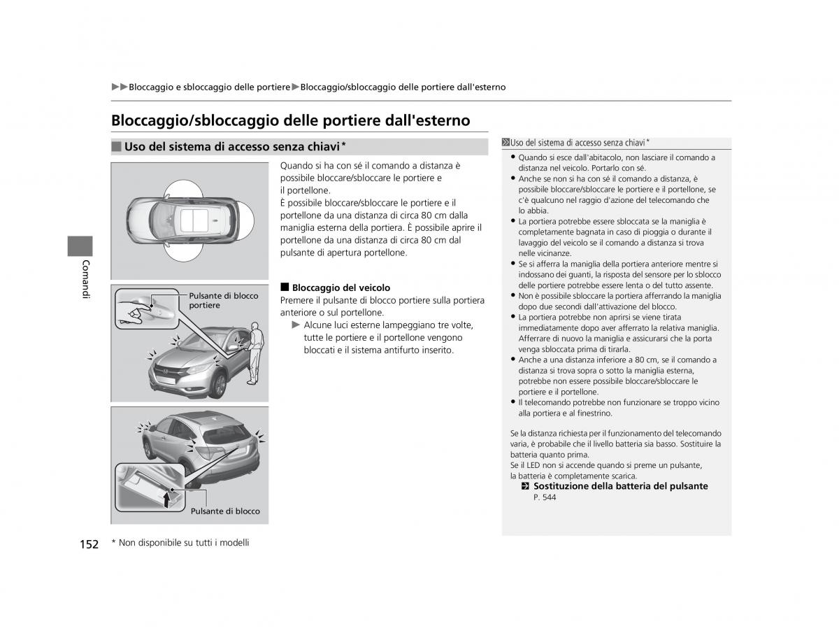 Honda HR V II 2 manuale del proprietario / page 153