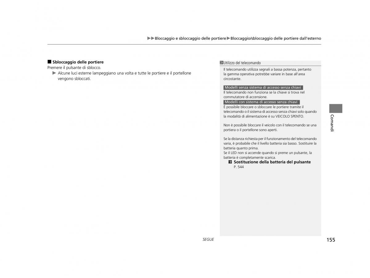 Honda HR V II 2 manuale del proprietario / page 156