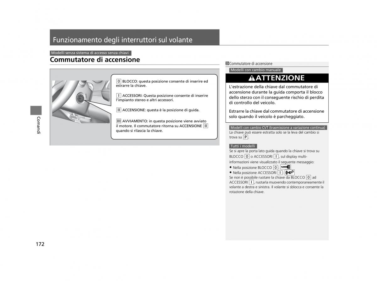 Honda HR V II 2 manuale del proprietario / page 173